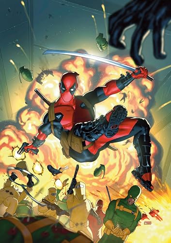 Deadpool attacking his enemies