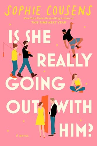 Image for "Is She Really Going Out with Him?" - pink cover with small illustrations of a couple 