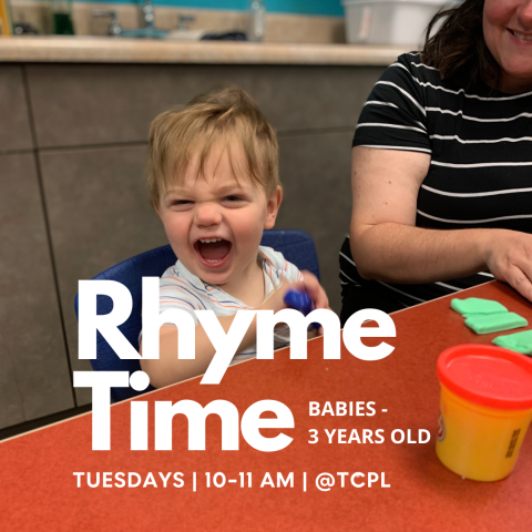 Rhyme Time - for babies-3 years old - Tuesday 10-11 AM at TCPL