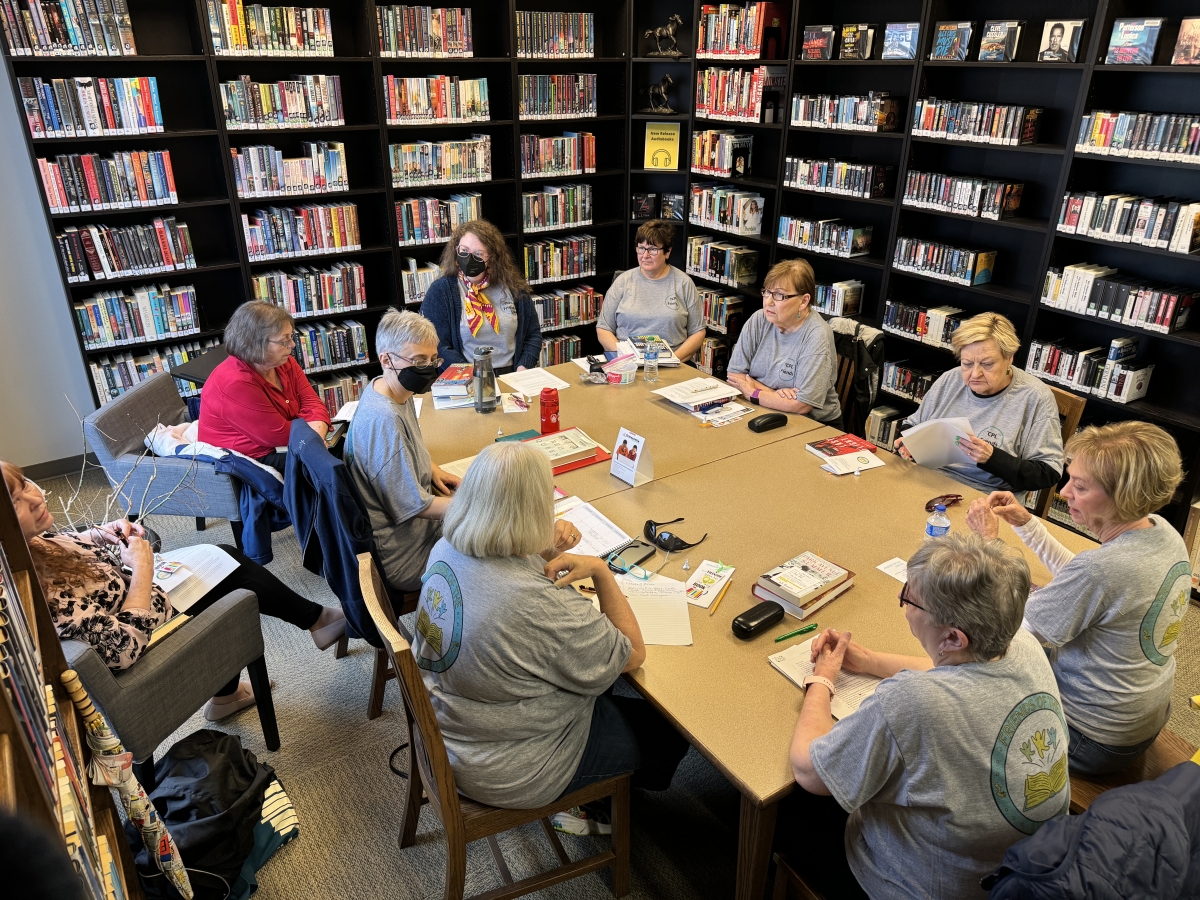 The Friends of TCPL meeting in the audiobook section